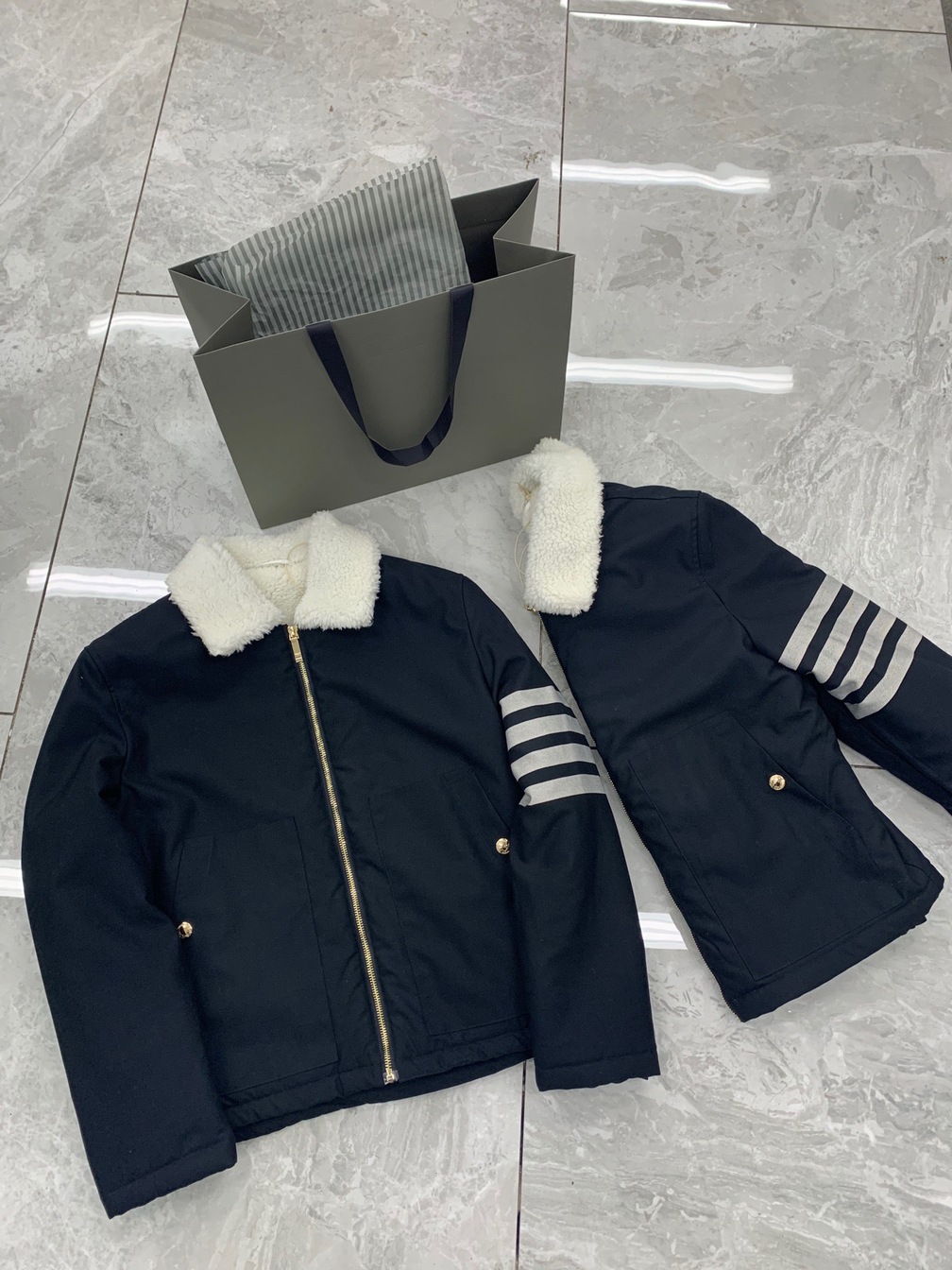 Jacket Thom Fur Neck Zip Ss2022
