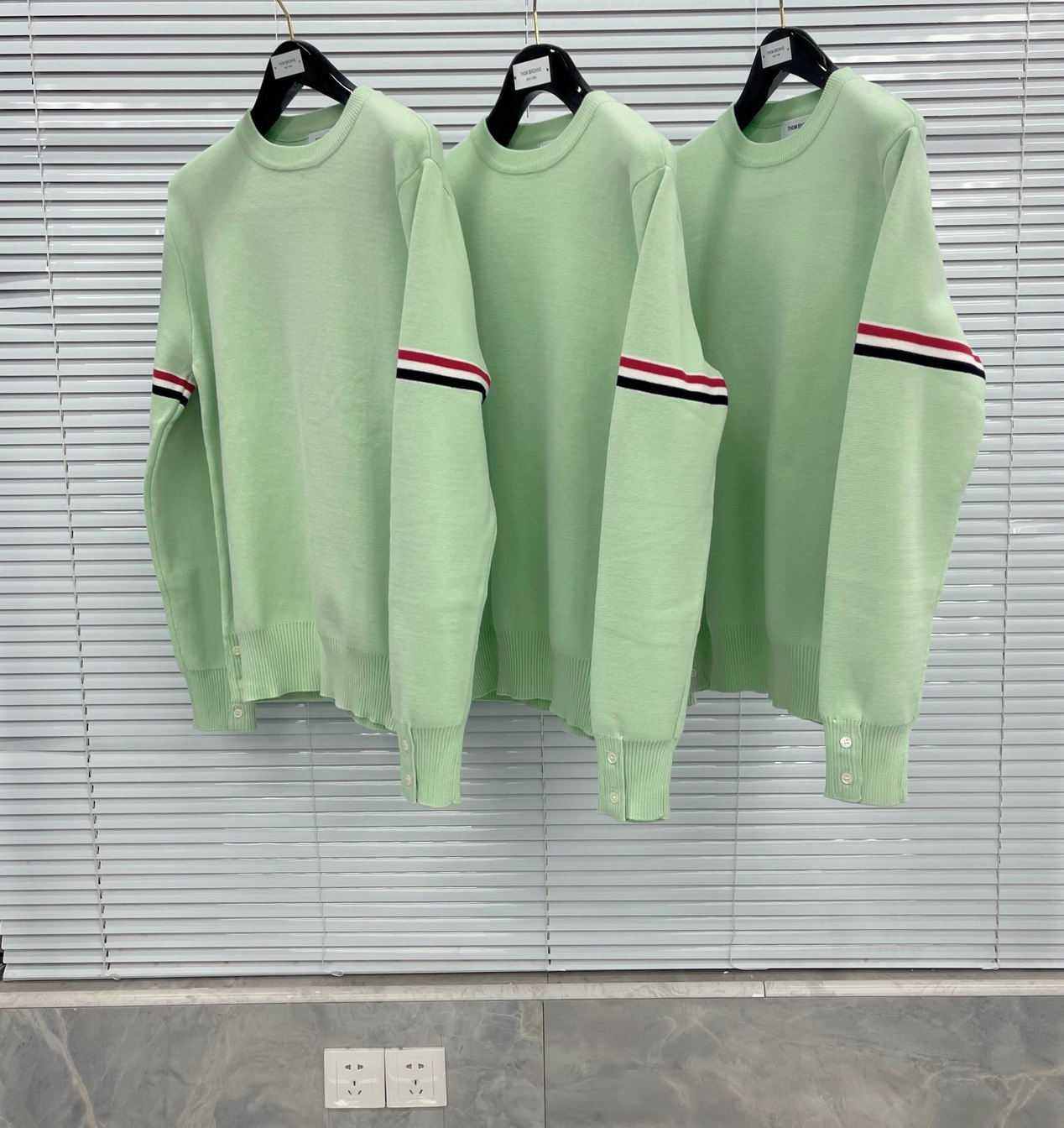 Sweaters Cashmere Red Navy Stripe Neon Ss2022