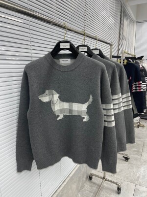 Sweaters Thom Wool Dog Check 4 Stripe Ss2022