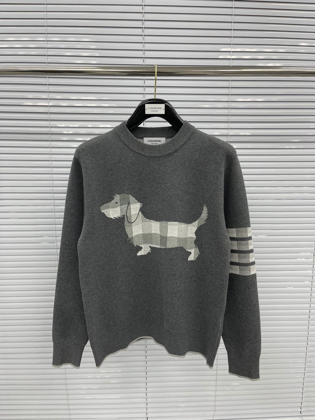 Sweaters Thom Wool Dog Check 4 Stripe Ss2022