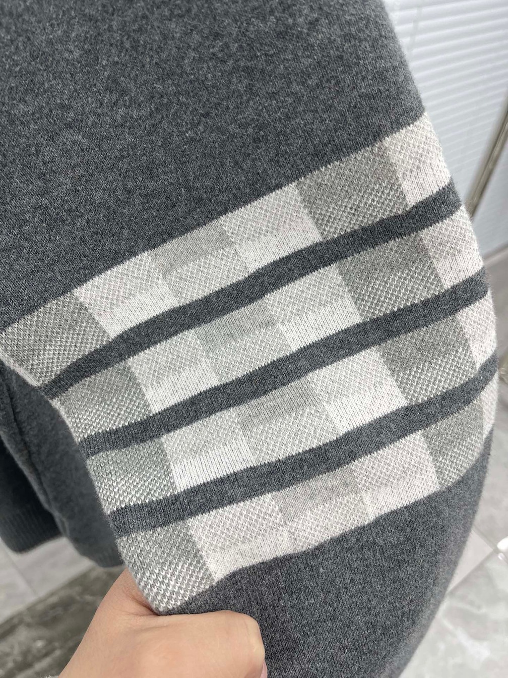 Sweaters Thom Wool Dog Check 4 Stripe Ss2022