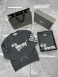 Sweaters Thom Wool Dog Check 4 Stripe Ss2022