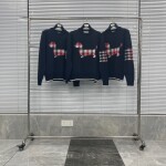 Sweaters Thom Wool Dog Check 4 Stripe Ss2022