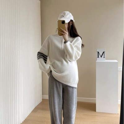Sweaters Thom Wool High Neck Zip Ss2022