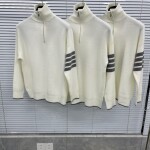 Sweaters Thom Wool High Neck Zip Ss2022