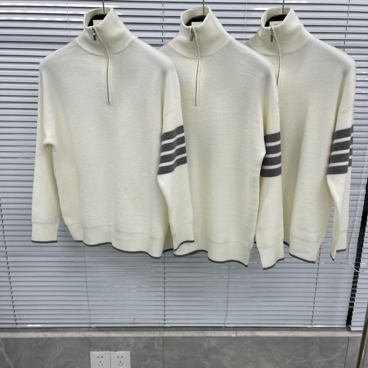 Sweaters Thom Wool High Neck Zip Ss2022