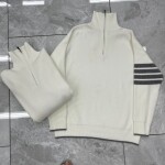 Sweaters Thom Wool High Neck Zip Ss2022