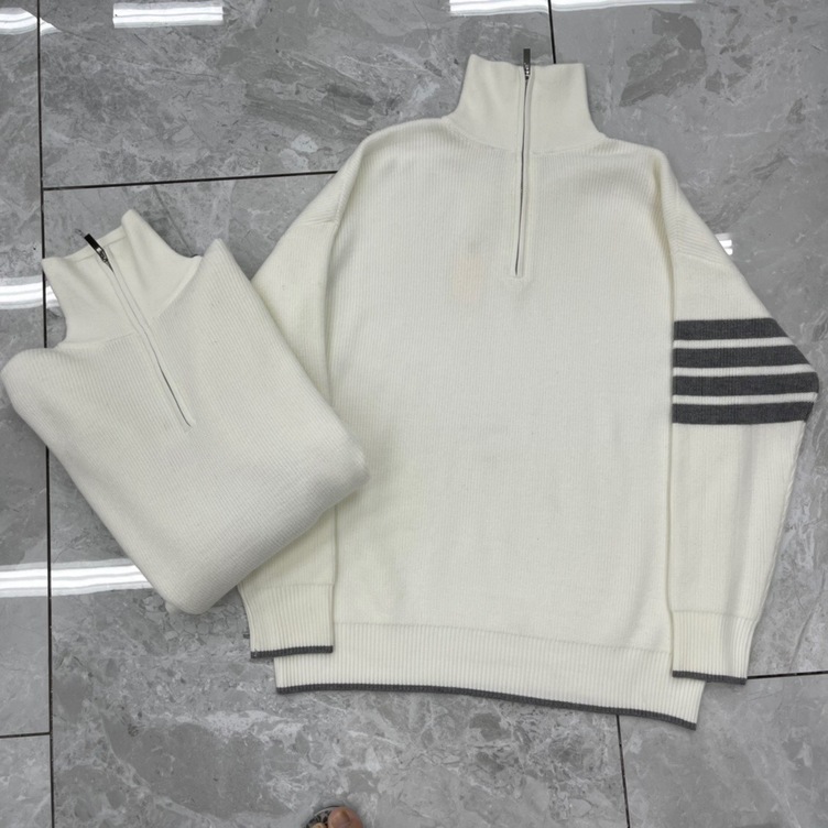 Sweaters Thom Wool High Neck Zip Ss2022