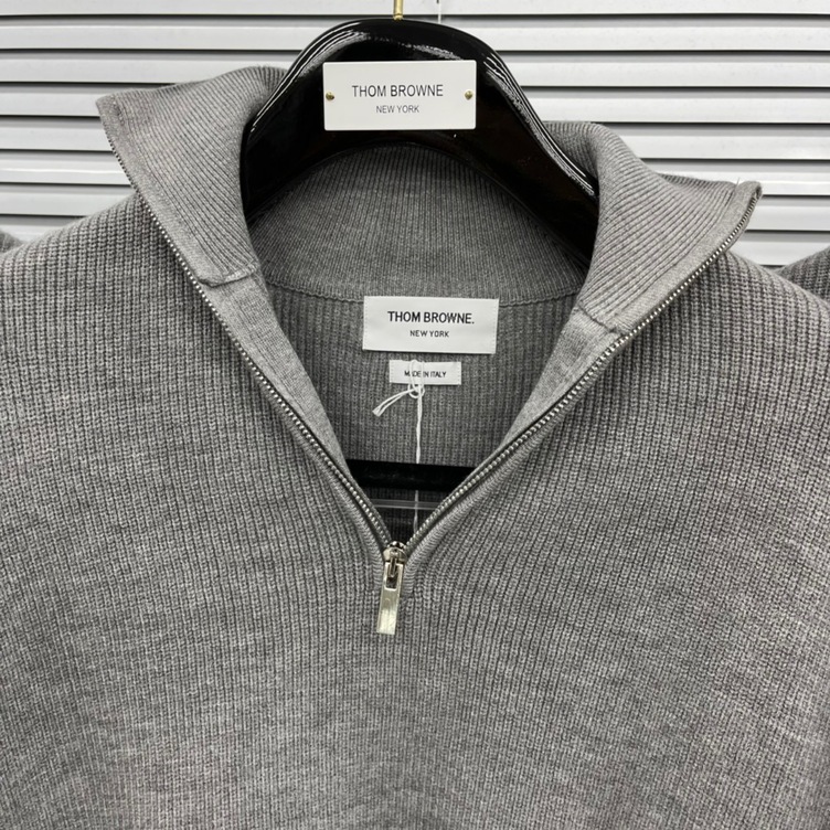 Sweaters Thom Wool High Neck Zip Ss2022
