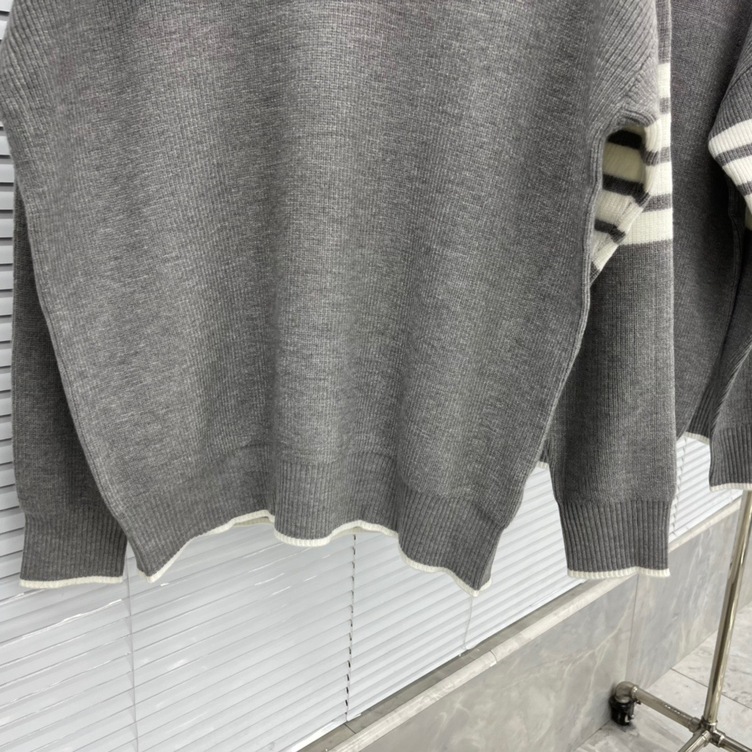 Sweaters Thom Wool High Neck Zip Ss2022