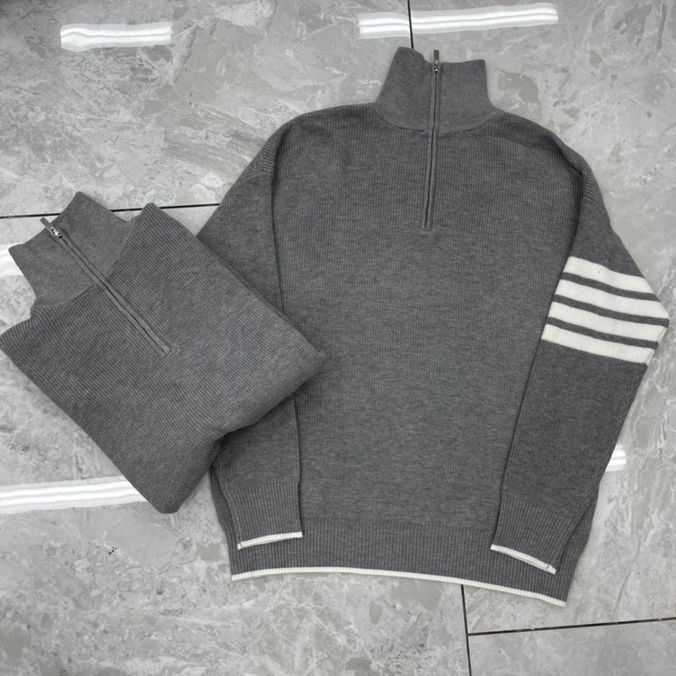Sweaters Thom Wool High Neck Zip Ss2022