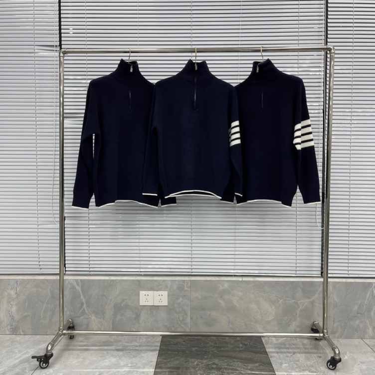 Sweaters Thom Wool High Neck Zip Ss2022