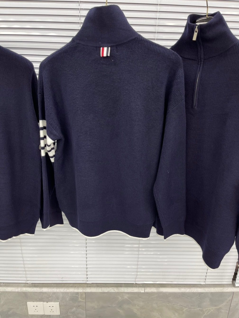 Sweaters Thom Wool High Neck Zip Ss2022