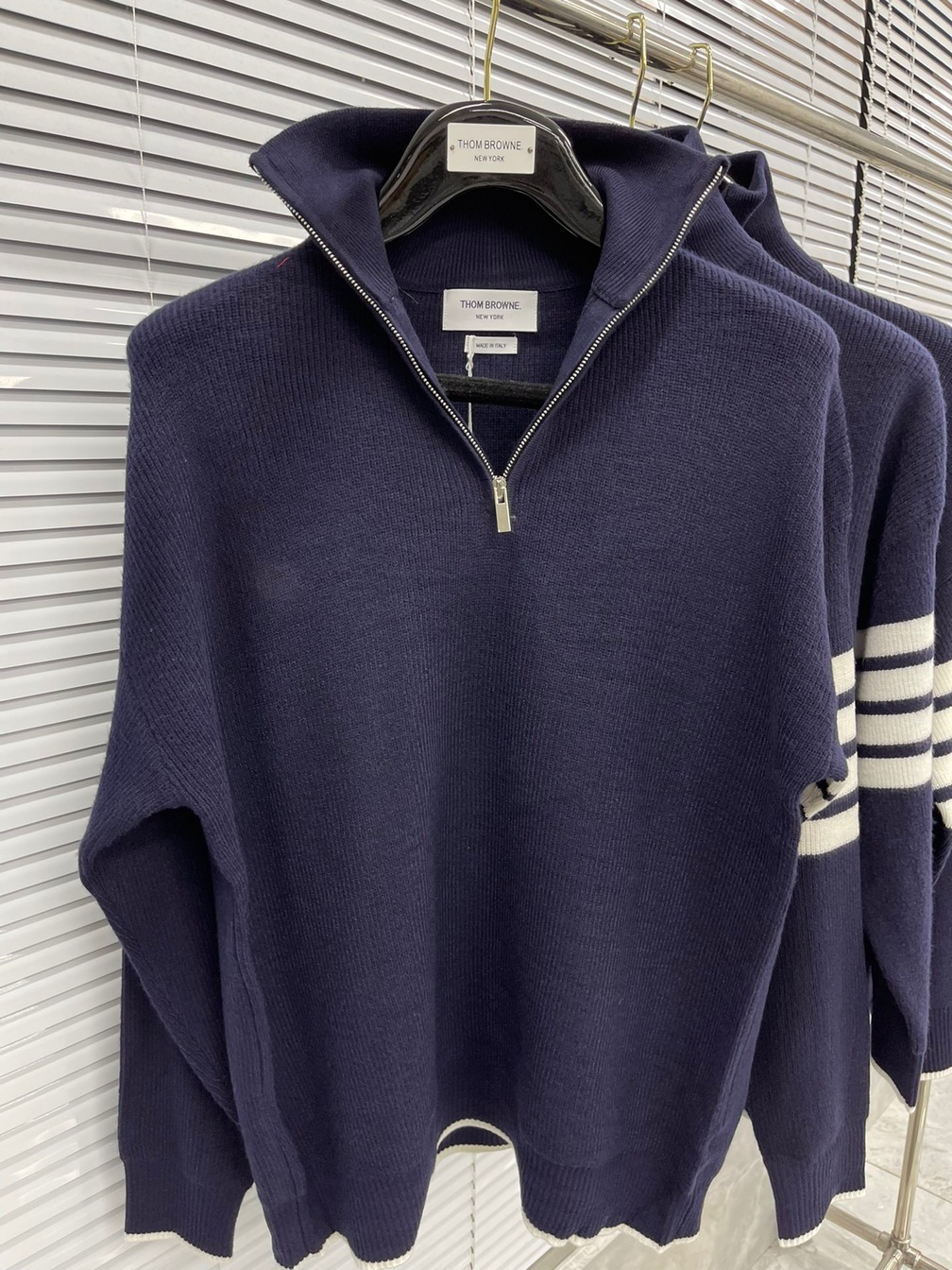 Sweaters Thom Wool High Neck Zip Ss2022