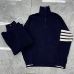Sweaters Thom Wool High Neck Zip Ss2022