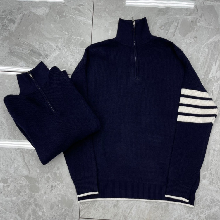 Sweaters Thom Wool High Neck Zip Ss2022