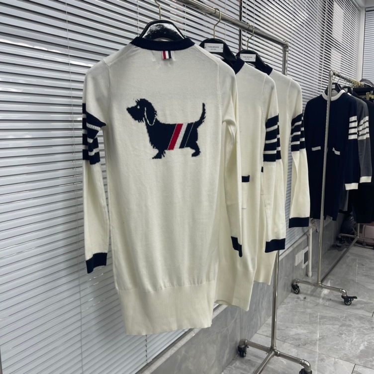 Thom Browne Women Dress Dog Stripe Ss2022