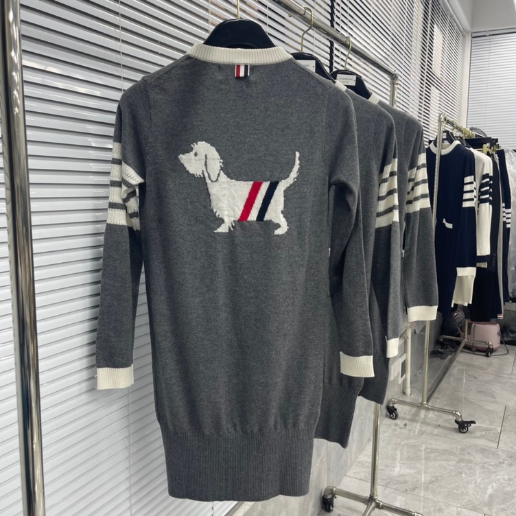 Thom Browne Women Dress Dog Stripe Ss2022
