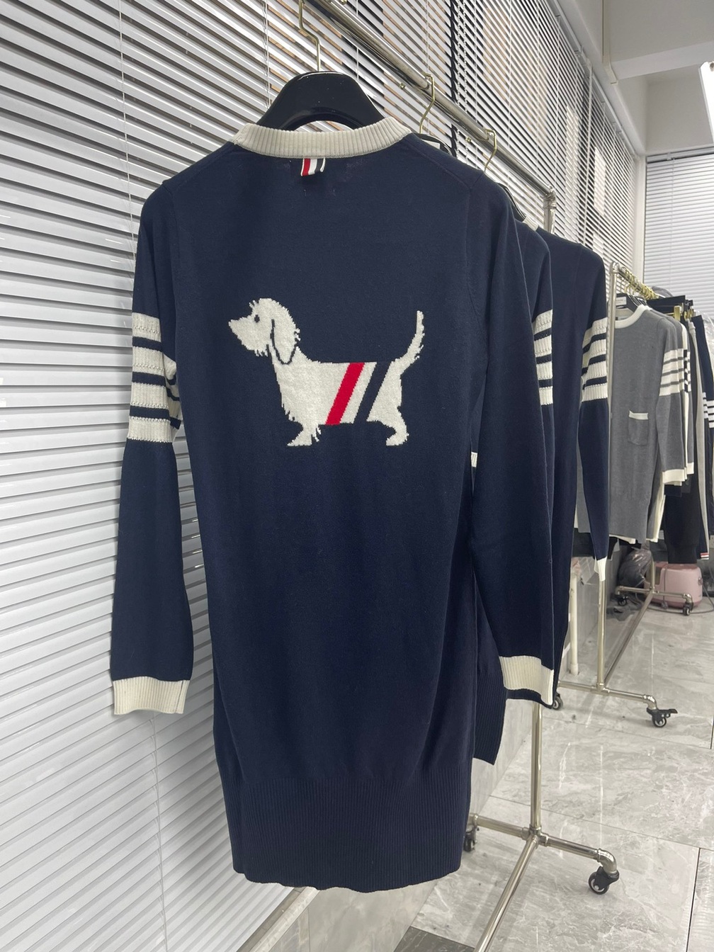 Thom Browne Women Dress Dog Stripe Ss2022