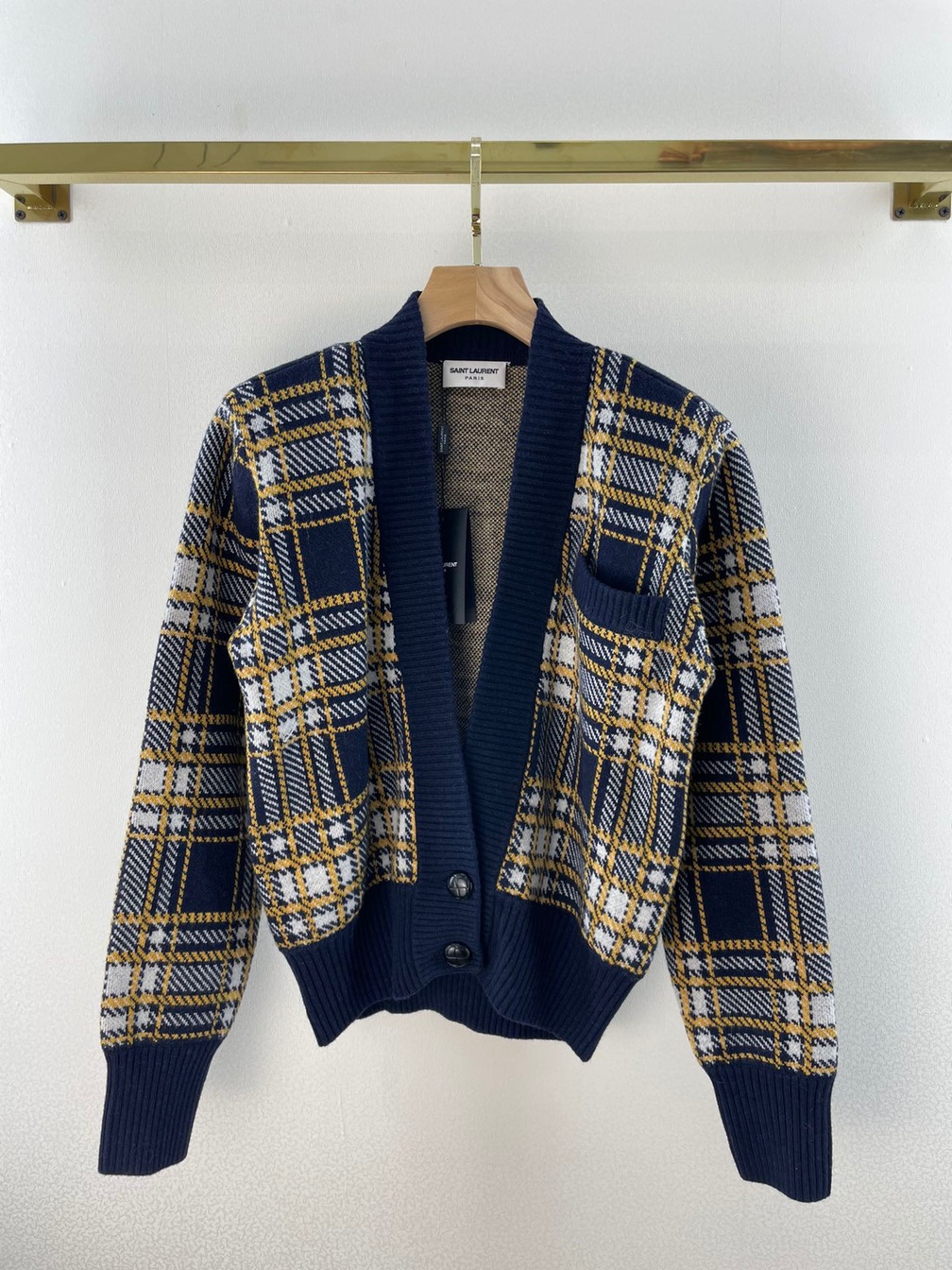 Cardigan Ysl Short Body Stripe Ss2022