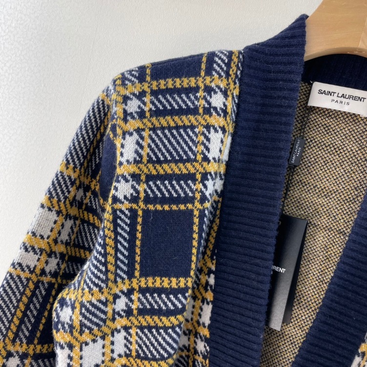 Cardigan Ysl Short Body Stripe Ss2022