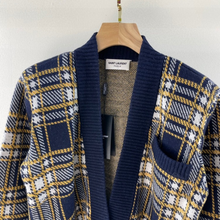 Cardigan Ysl Short Body Stripe Ss2022
