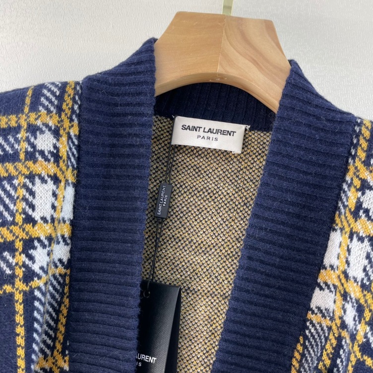 Cardigan Ysl Short Body Stripe Ss2022