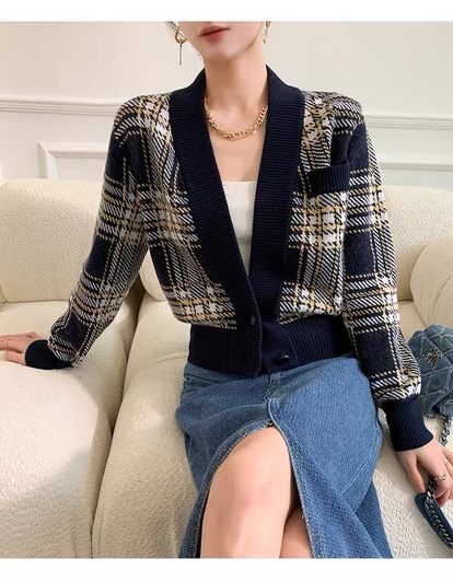 Cardigan Ysl Short Body Stripe Ss2022