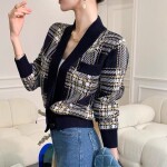 Cardigan Ysl Short Body Stripe Ss2022
