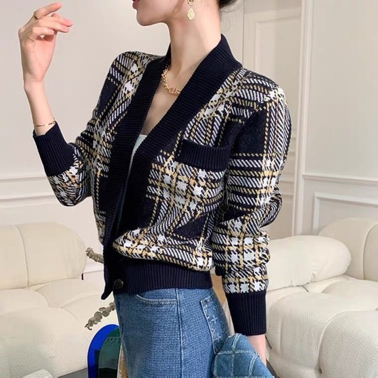 Cardigan Ysl Short Body Stripe Ss2022
