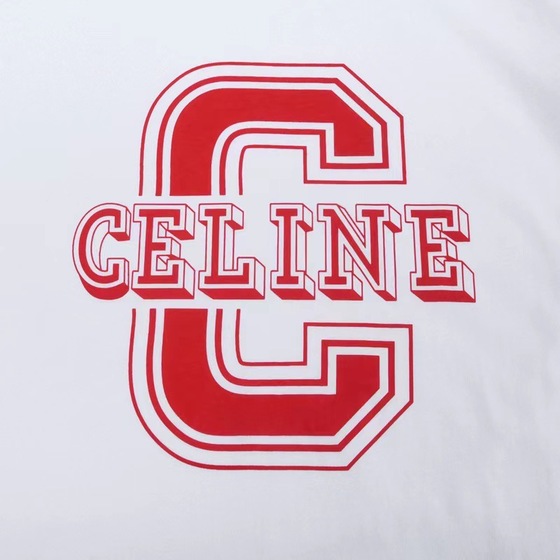 Tee Celine Big Logo Red White Ss2022