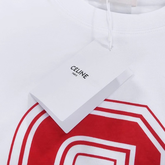 Tee Celine Big Logo Red White Ss2022