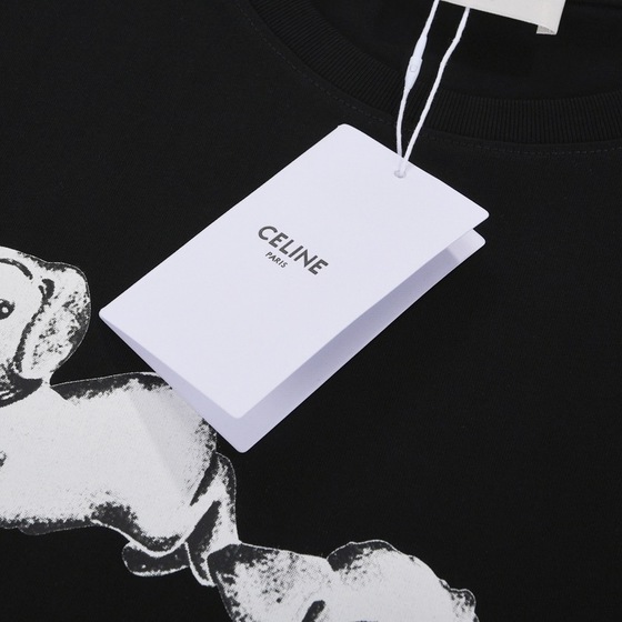 Tee Celine Dog Black Ss2022