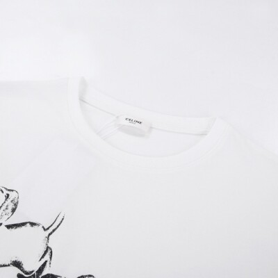Tee Celine Dog White Ss2022
