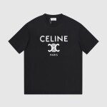 Tee Celine Logo Black Ss2022