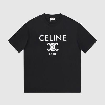 Tee Celine Logo Black Ss2022