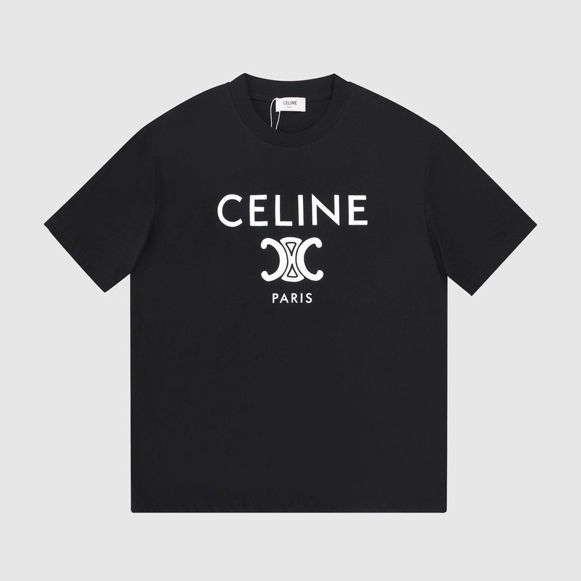 Tee Celine Logo Black Ss2022
