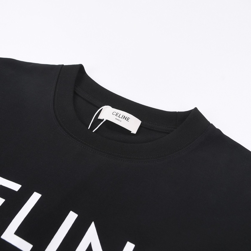 Tee Celine Logo Black Ss2022