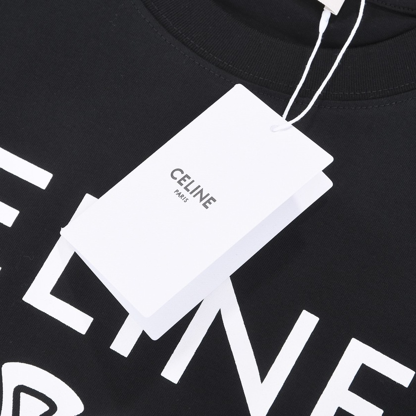 Tee Celine Logo Black Ss2022