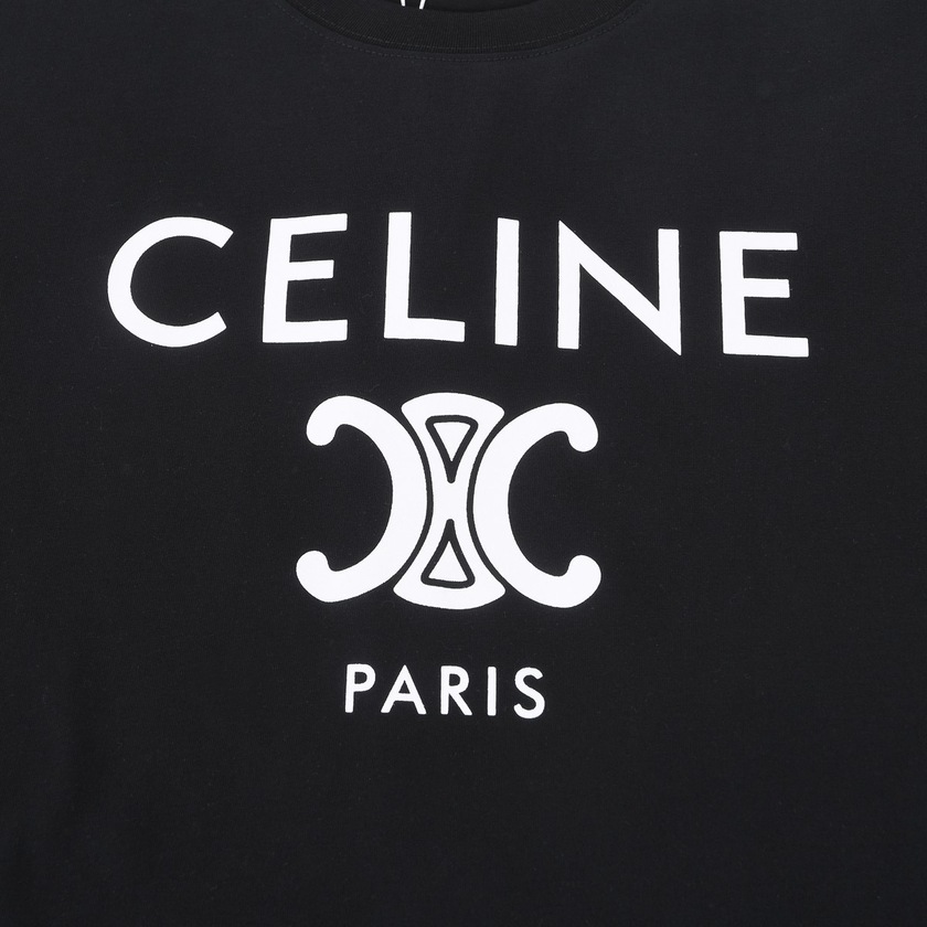 Tee Celine Logo Black Ss2022