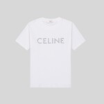 Tee Celine Logo Bling White Ss2022