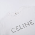 Tee Celine Logo Bling White Ss2022