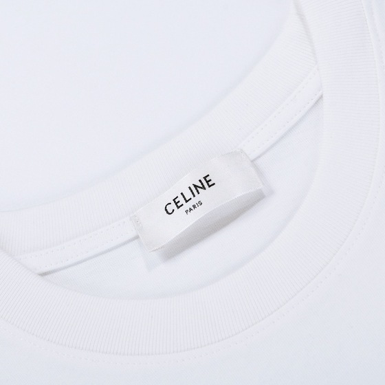 Tee Celine Logo Bling White Ss2022