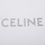 Tee Celine Logo Bling White Ss2022