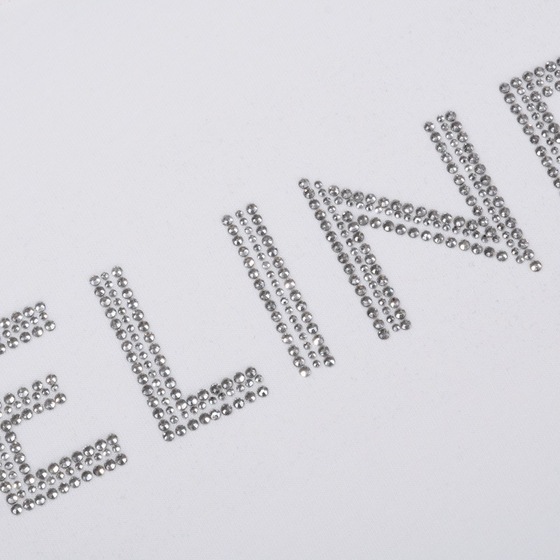 Tee Celine Logo Bling White Ss2022