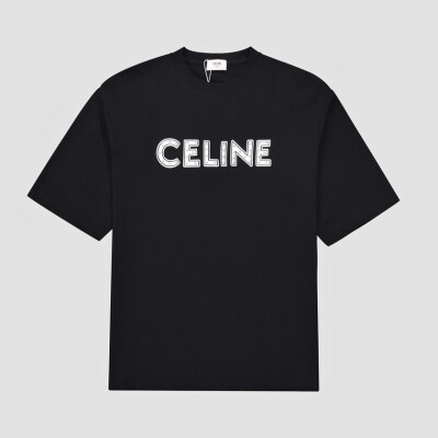 Tee Celine Pearl Button Black Ss2022