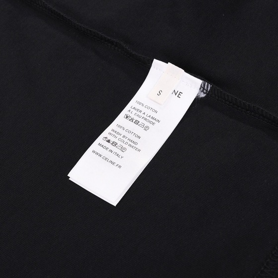Tee Celine Pearl Button Black Ss2022