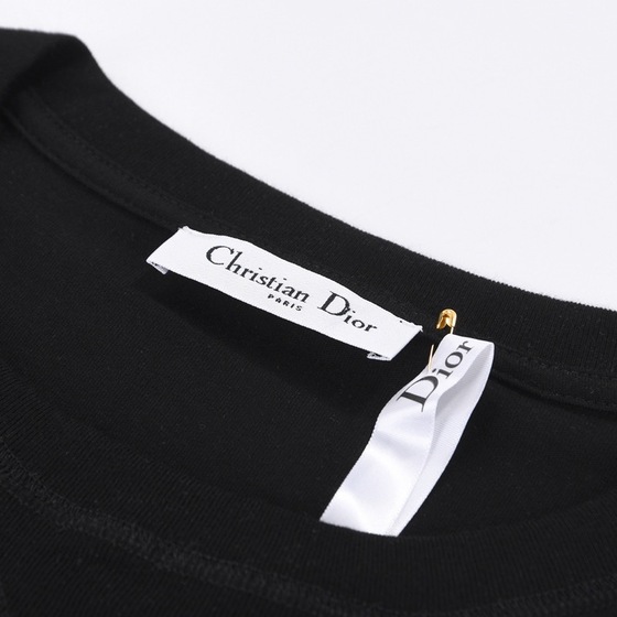 Tee Dior Heart Font Black Ss 2022