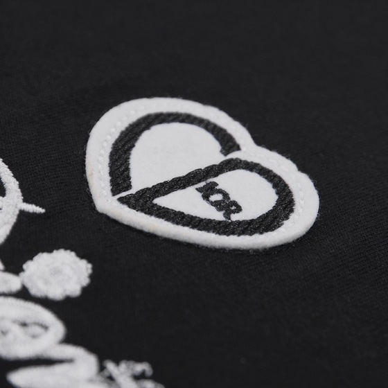 Tee Dior Heart Font Black Ss 2022