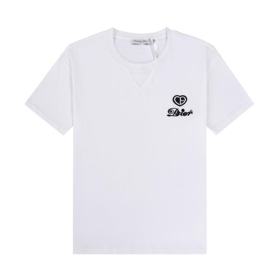 Tee Dior Heart Font White Ss 2022